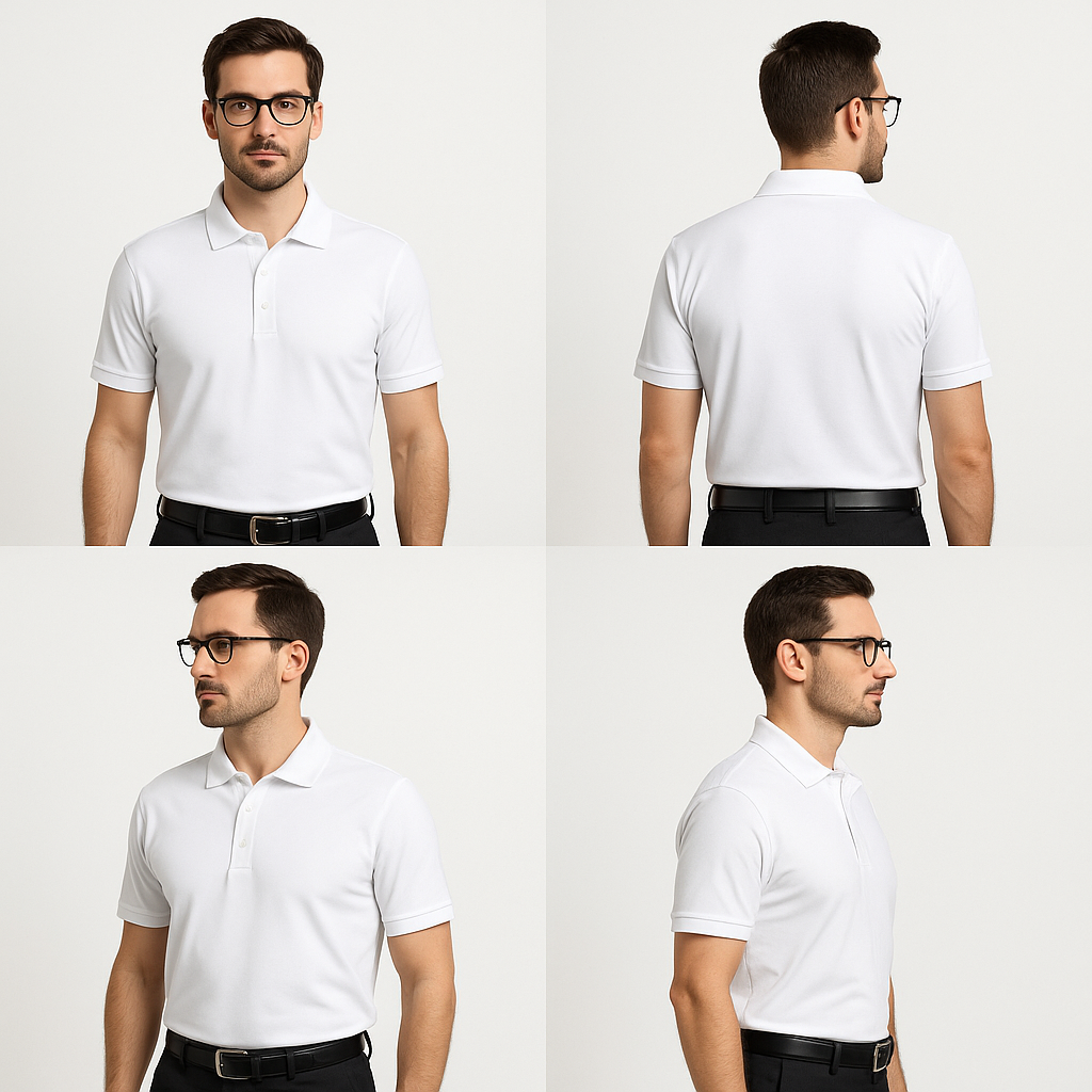 White Polo T-Shirt for Men