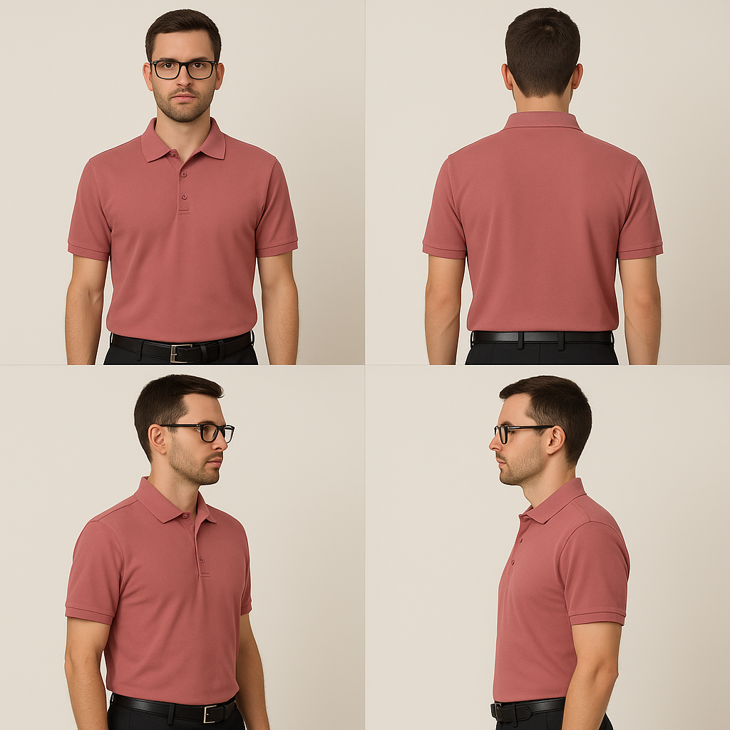Dusty Rose Polo T-Shirt for Men
