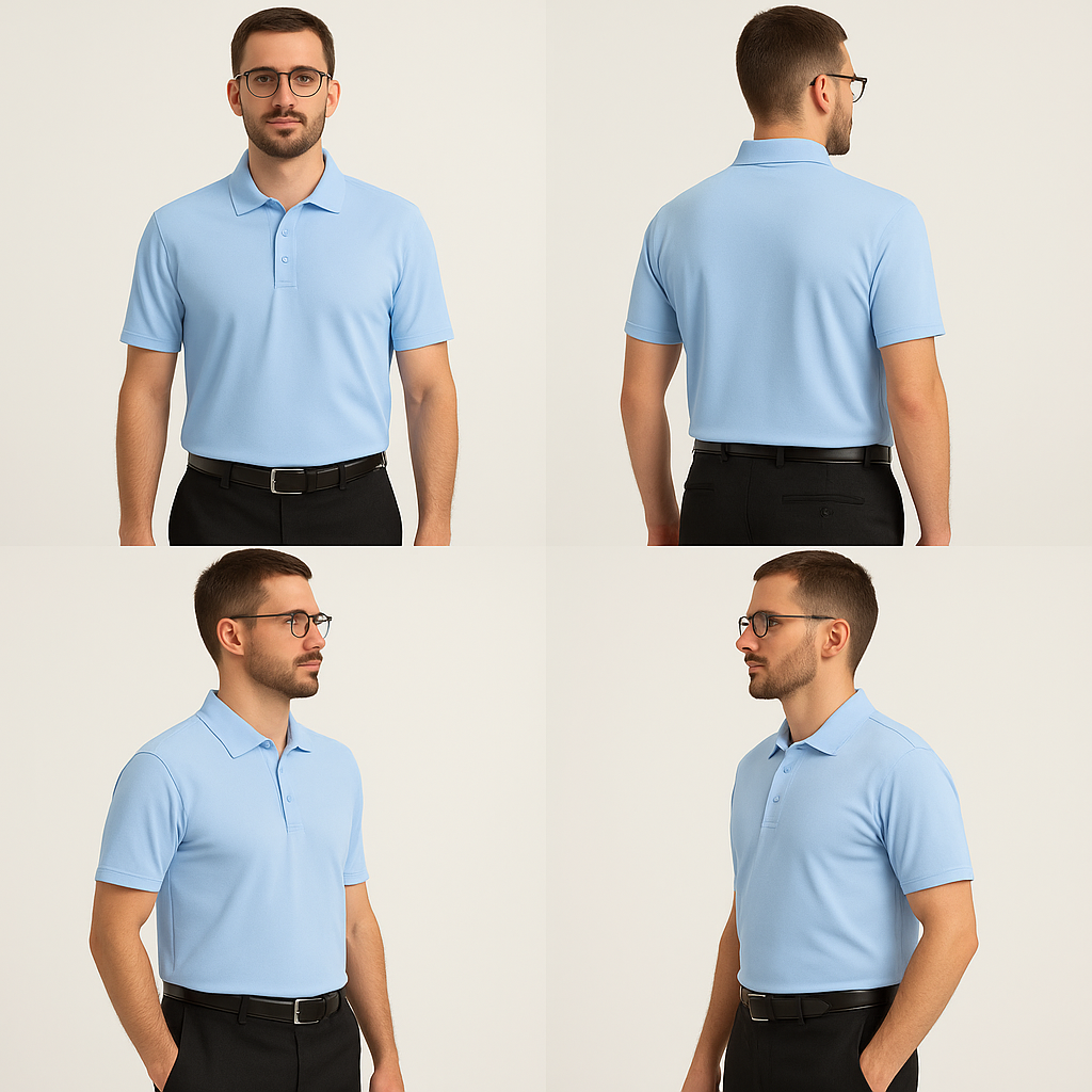 Sky Blue Polo T-Shirt – Classic Fit