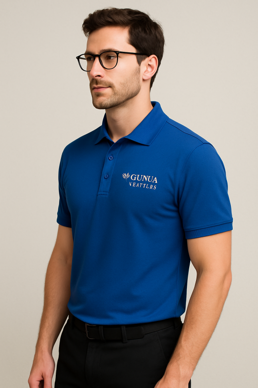 Classic Blue Polo T-Shirt – Men's Regular Fit