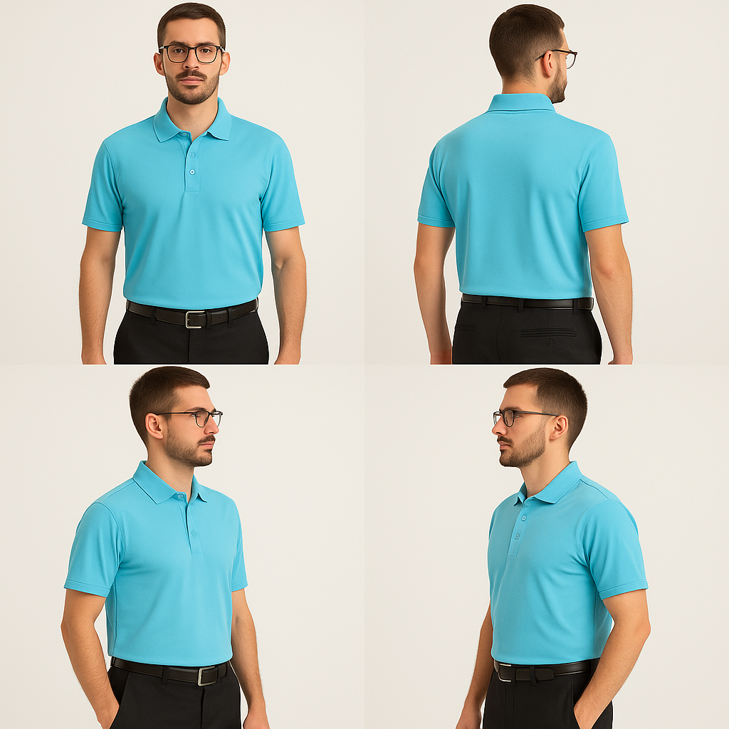 Teal Blue Polo T-Shirt