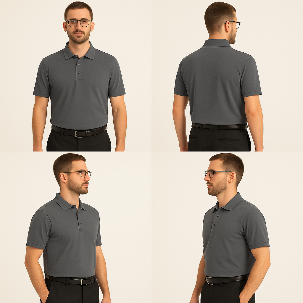 Charcoal Grey Polo T-Shirt for Men