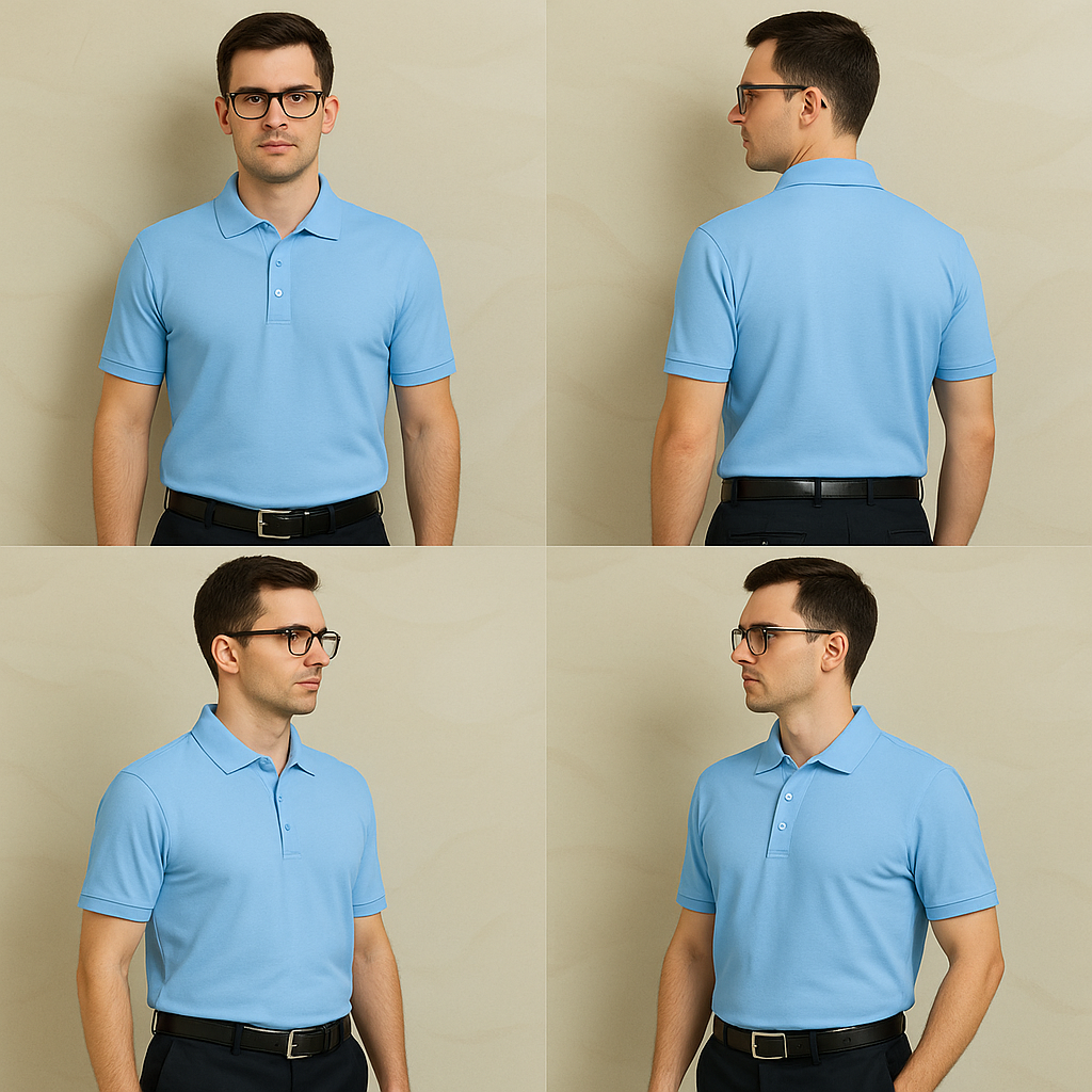 Teal Blue Polo T-Shirt for Men